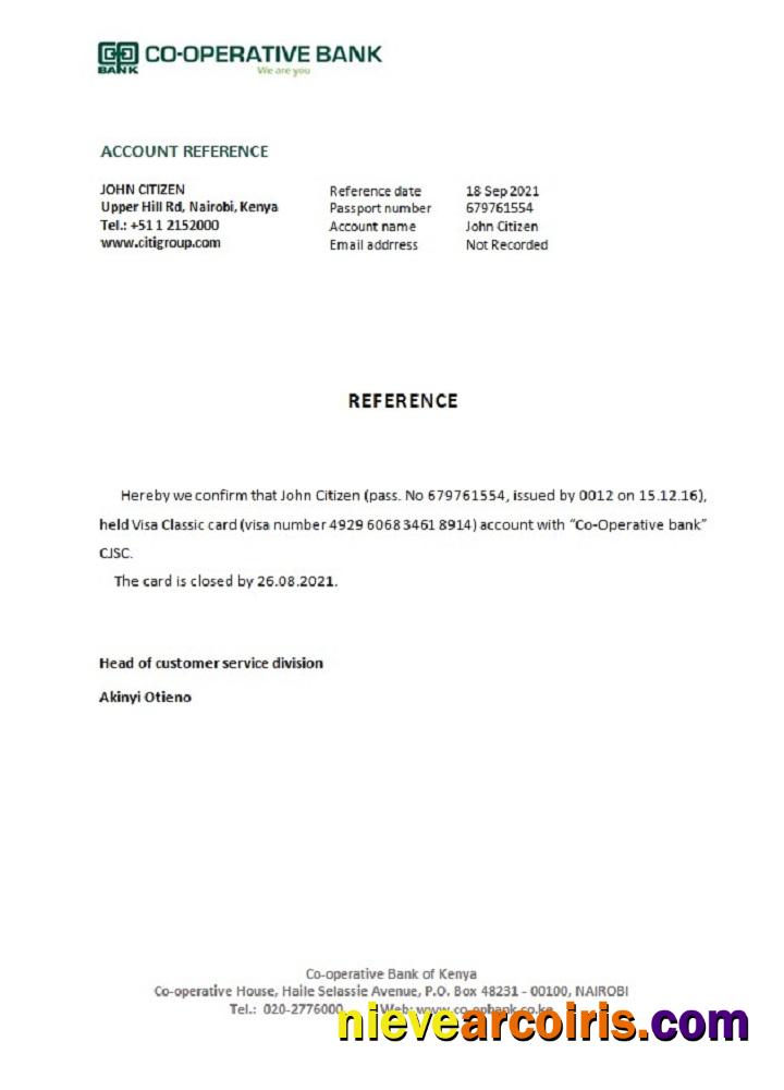 Kenya  Co-operative closure reference